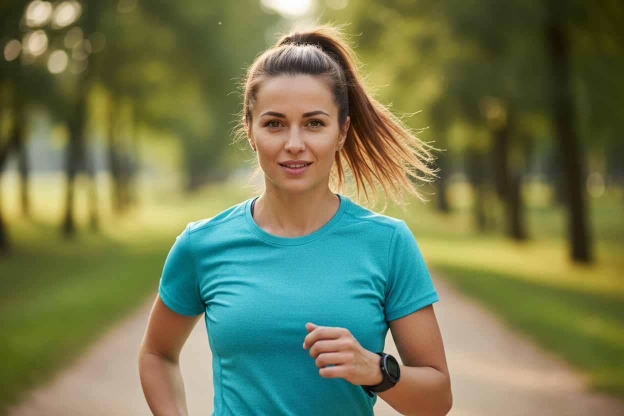 Ein portrait einer hobby-läuferin